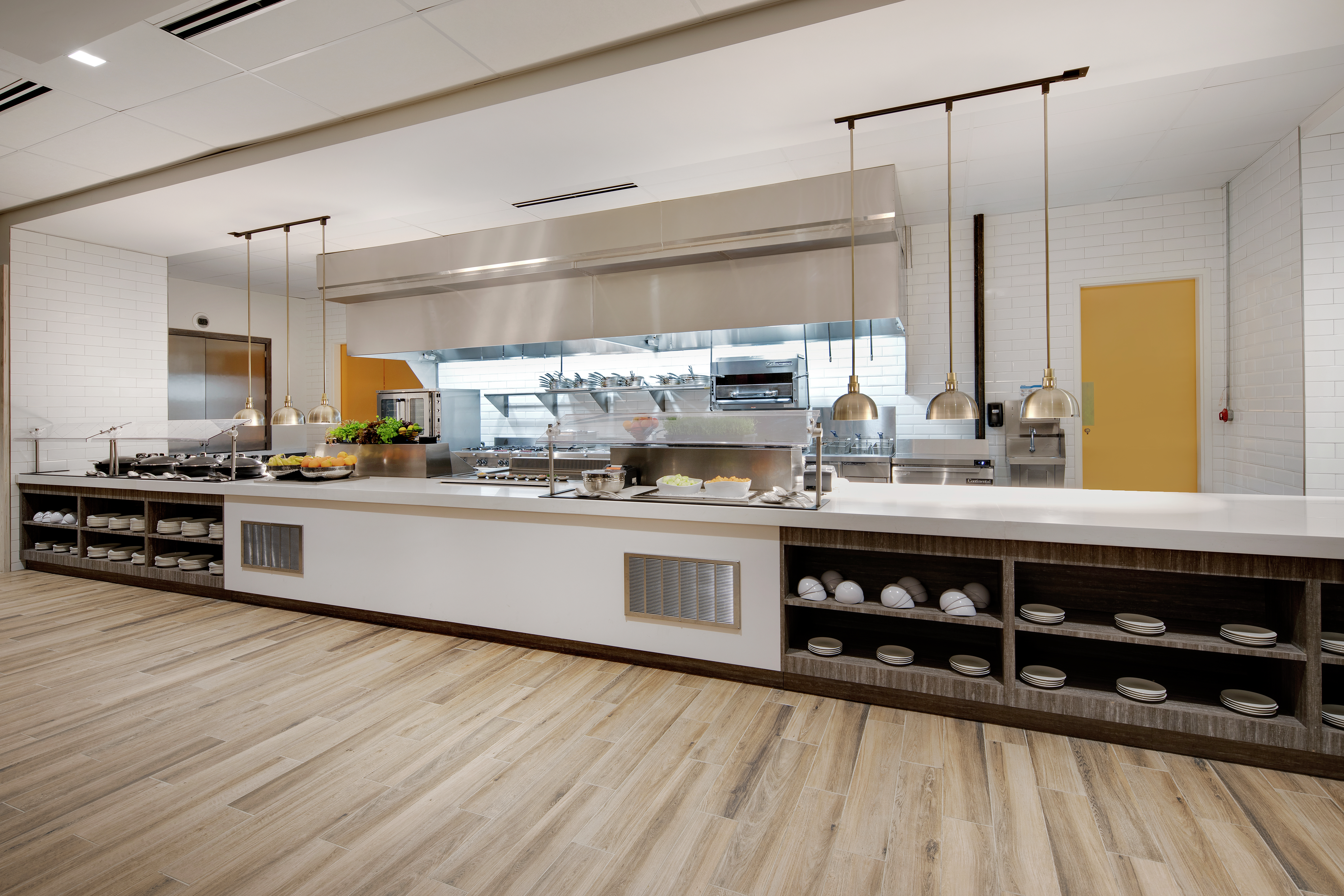 View of Kitchen and Hot Food Bar in Complimentary Cooked-to-Order Breakfast Area