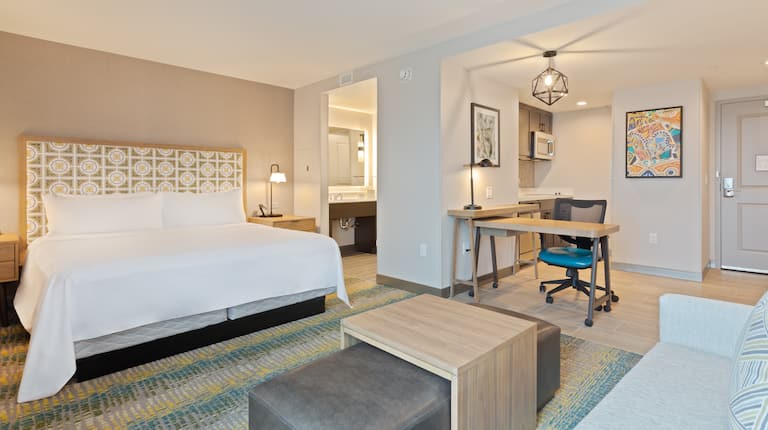 Combined bedroom and living room