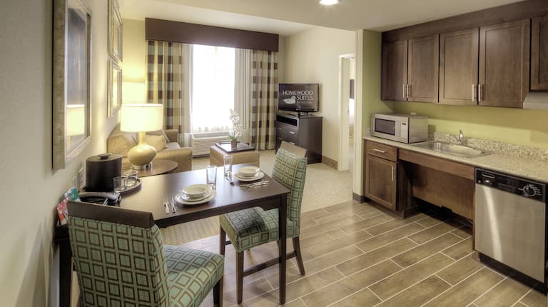 Suite Kitchen and Living Area