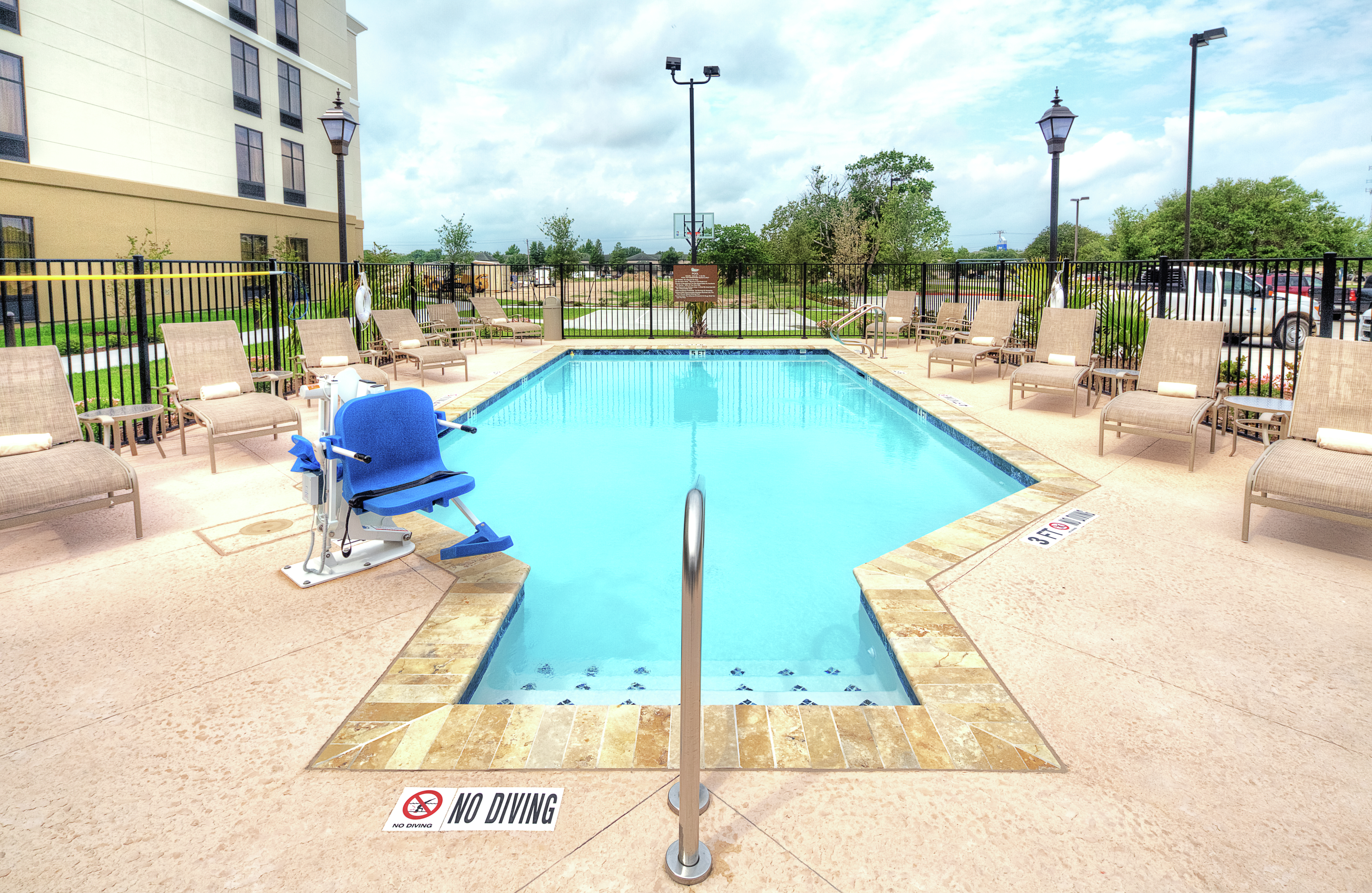 Outdoor Pool with Deck Seating