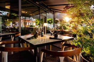 Terrasse für Speisen im Restaurant "Lenz"