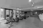 Fitness centre with cycling machines and treadmills