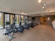 Fitness centre with cycling machines and treadmills