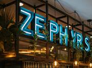 Zephyrs restaurant sign