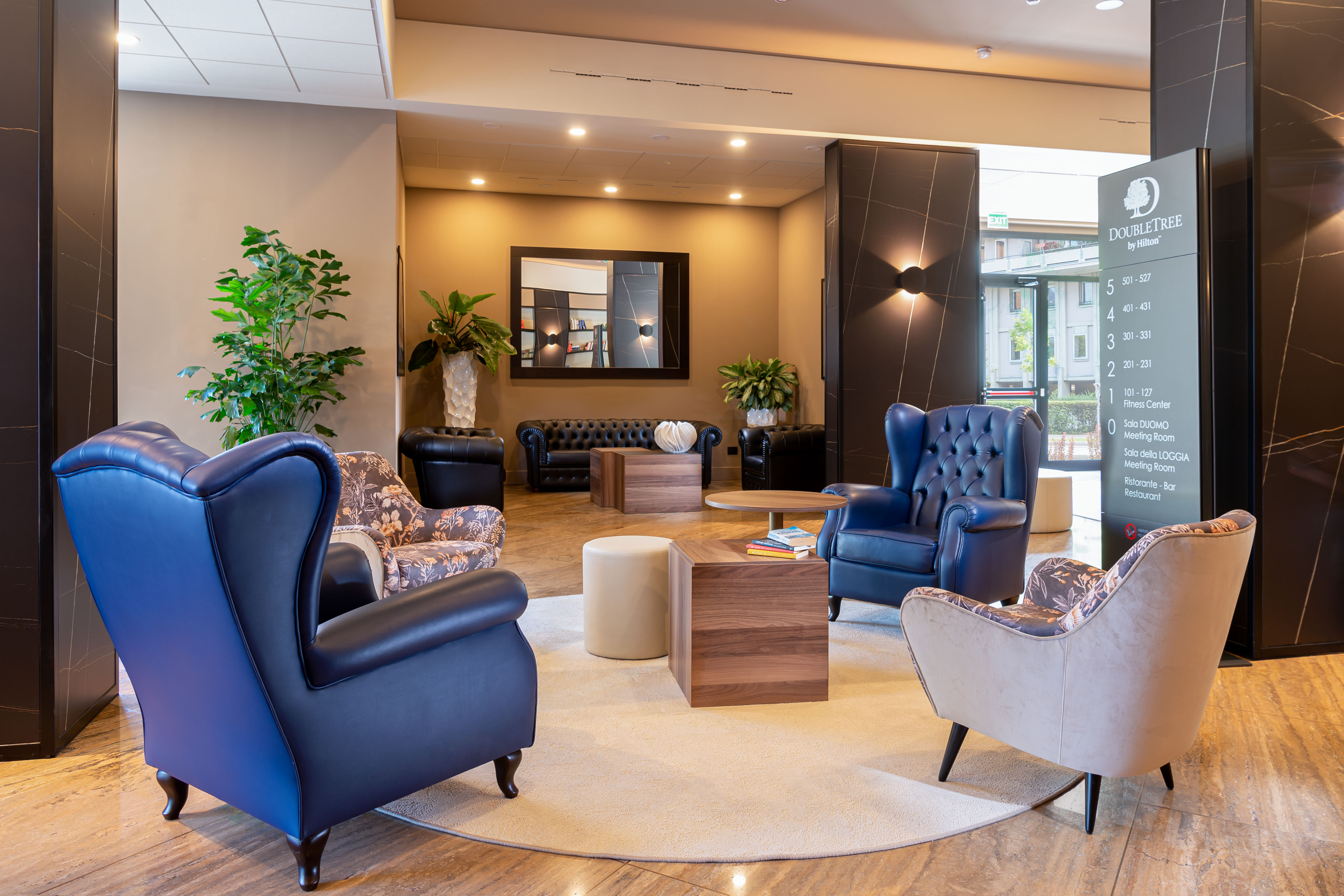 Lobby area with comfortable seating
