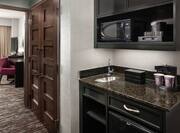 Embassy Suites Guestroom Kitchenette with Room Technology