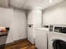 Convenient laundry room with modern appliances
