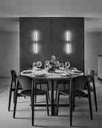 Restaurant seating and dining table