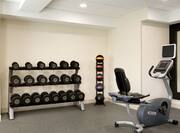 Fitness center with elliptical and free weights
