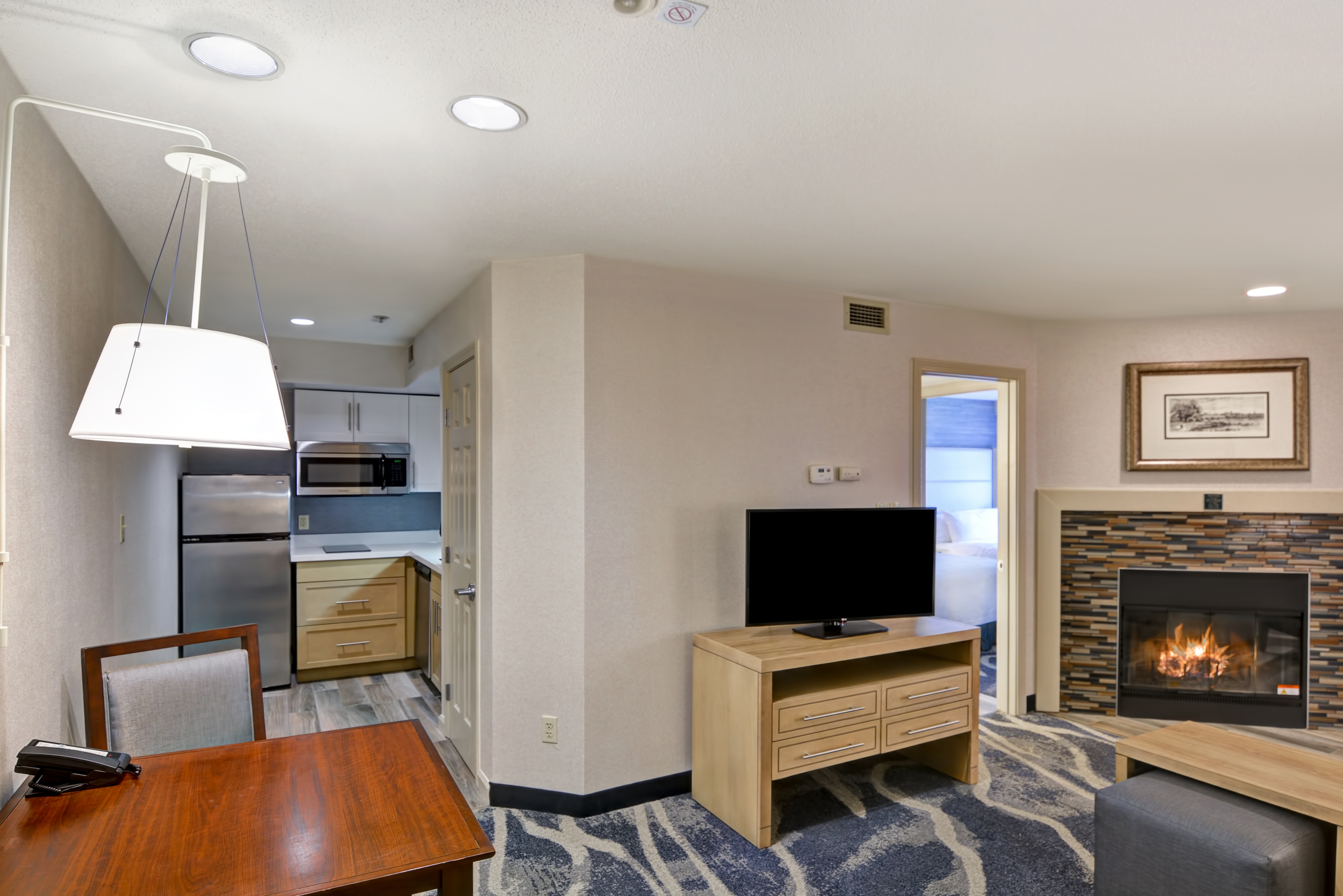 Suite Living, Dining, and Kitchen Areas