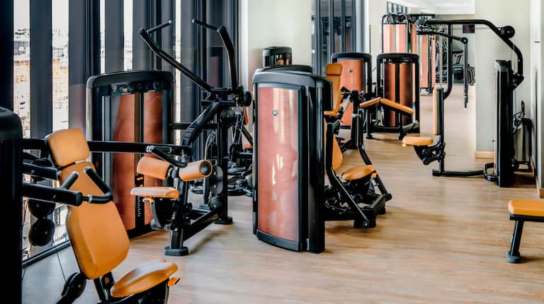 Strength Equipment in a Large Fitness Room