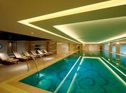 Indoor Pool With Chaise Lounge Chairs