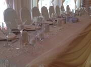 Close up of Head Table Set Up for Wedding