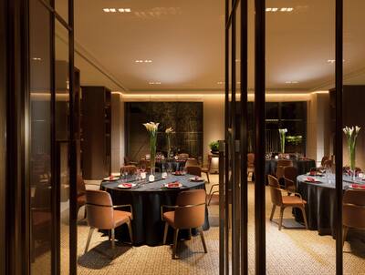 Private Dining Room with tables and chairs