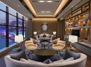 Executive Lounge Seating Area with Sofas, Armchairs and Coffee Table