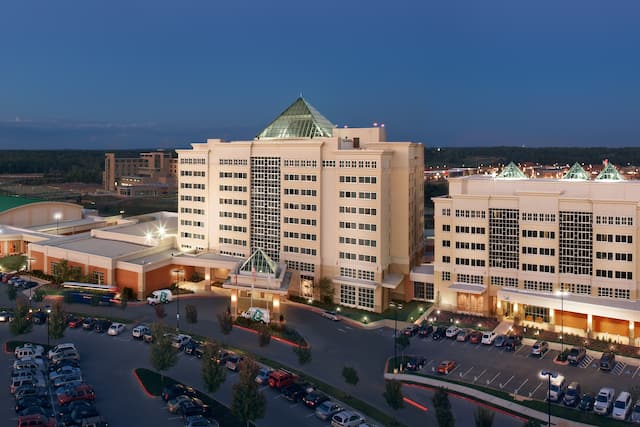 Hotel exterior with car park