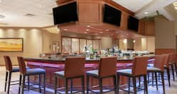 Lobby Bar with Televisions and Seats