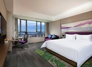 King Superior Room with work desk, lounging area, TV, work desk and city view