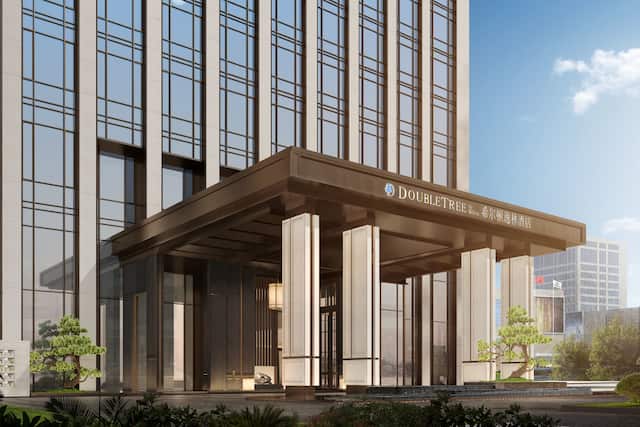 Gambar eksterior pintu masuk hotel