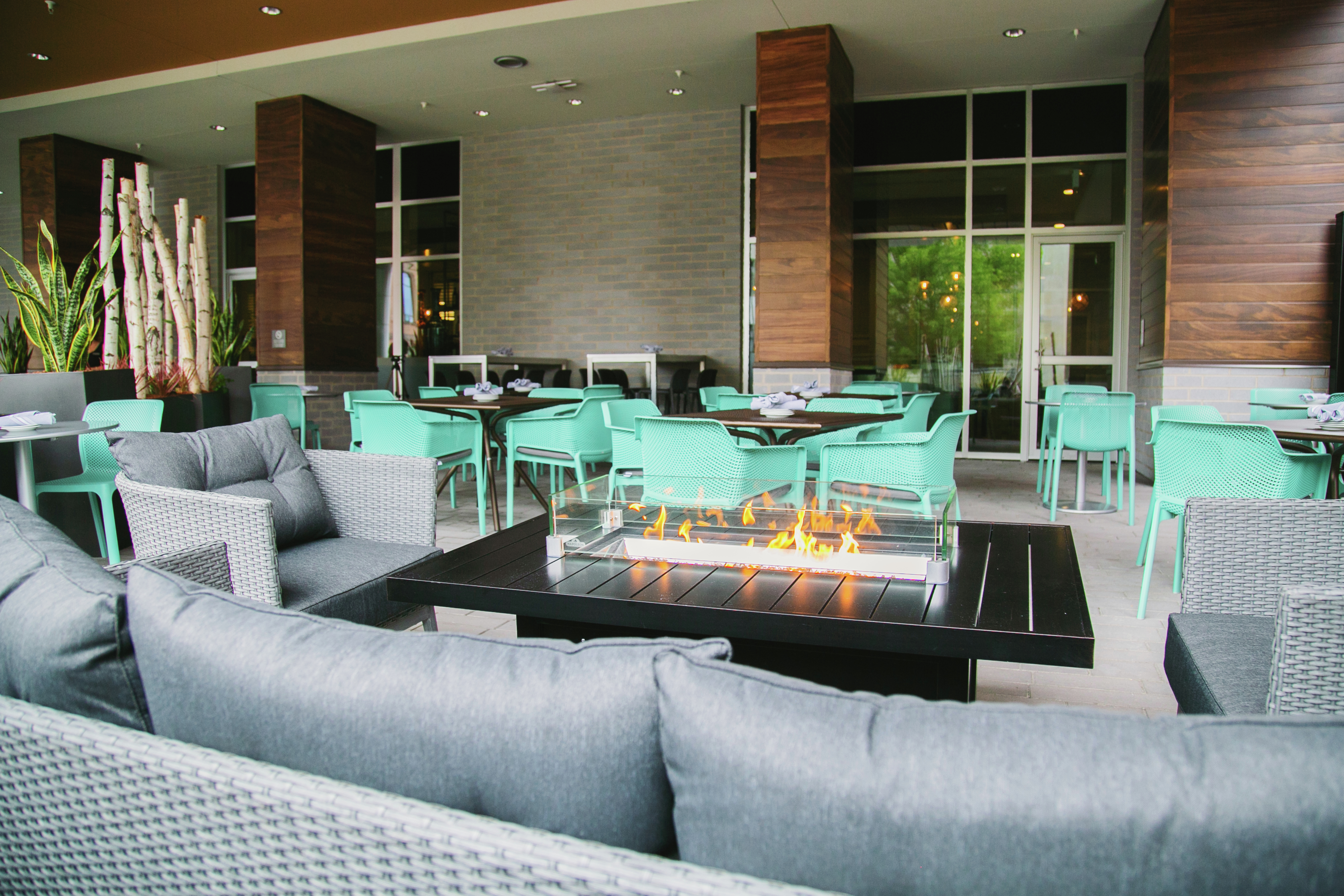 Exterior Patio With Firepit