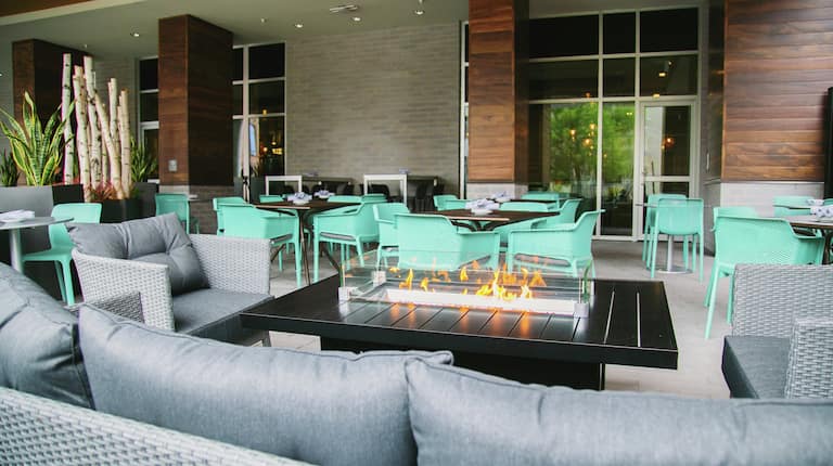 Exterior Patio With Firepit