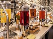 Selection of Drinks at Breakfast Buffet Area