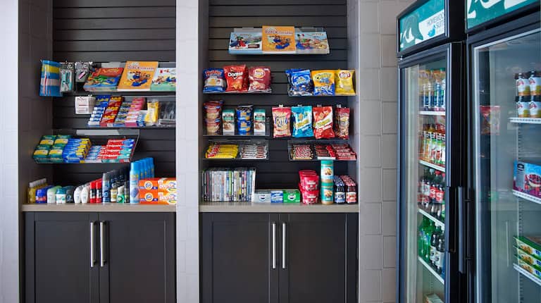 Snacks and Convenience Items Available for Guest Purchase at Suite Shop 
