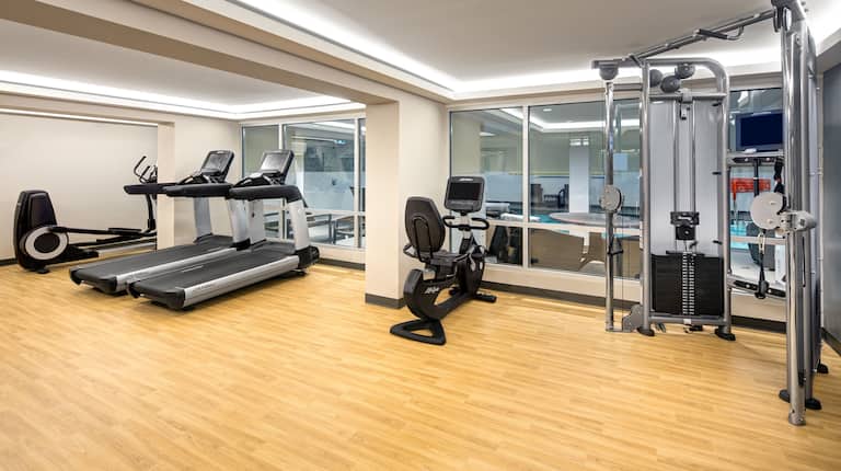 Fitness Center with Treadmills, Cycle Machine and Weight Machine
