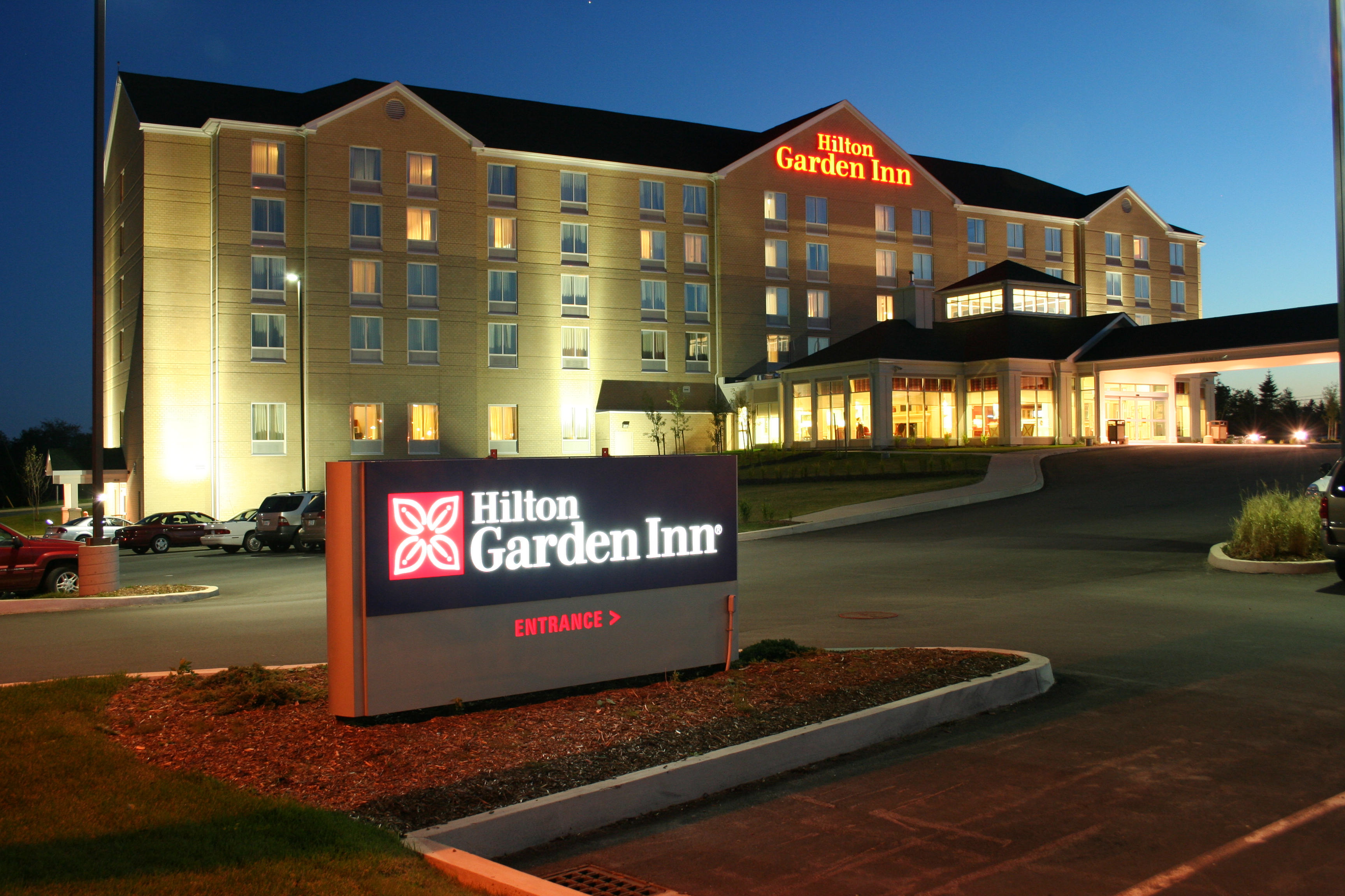 Sign and Exterior of Hotel