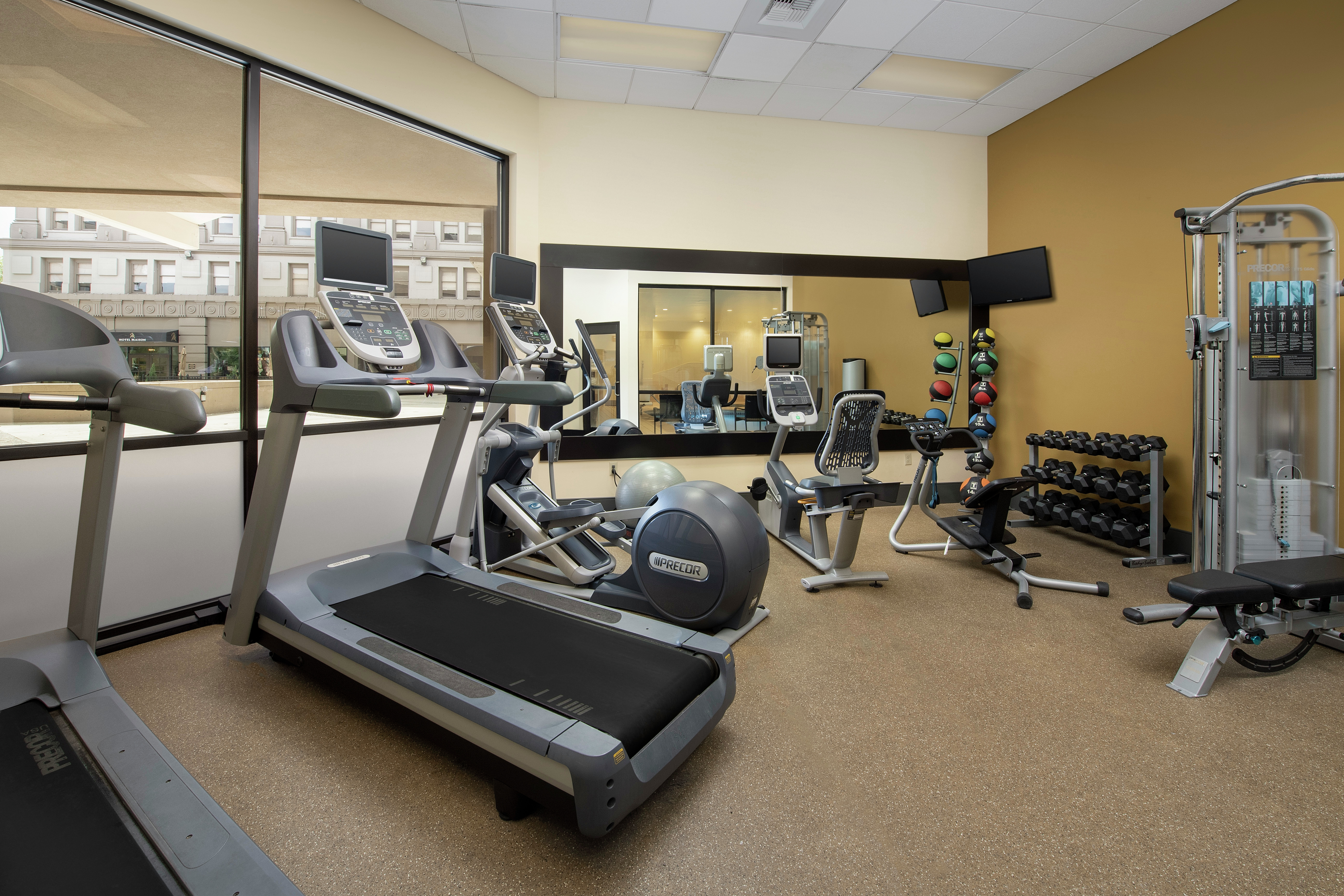 Fitness Center with Treadmills, Cross-Trainer, Cycle Machine and Weight Machine