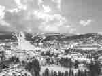 Aerial view of ski area.