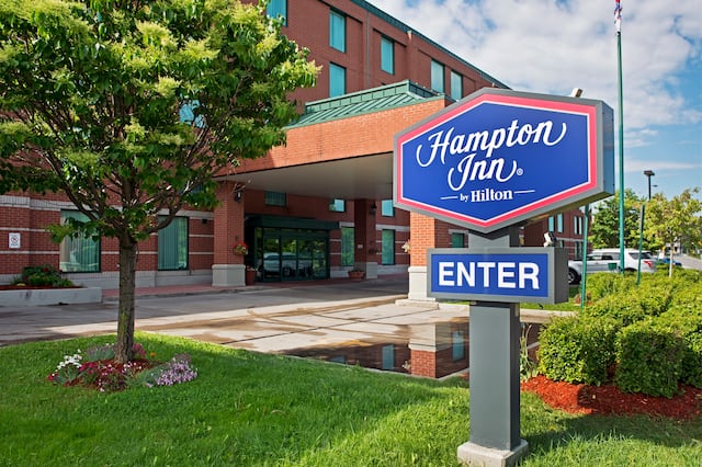 Hotel Exterior With Signage