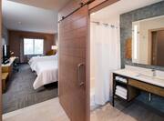 Guest Room Bathroom and Separate Bedroom with Two Beds