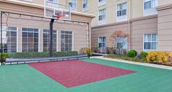 Outdoor Multi-Purpose Sport Court With Basketball Goal