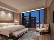 Suite Bedroom with King Bed, Television and City View 