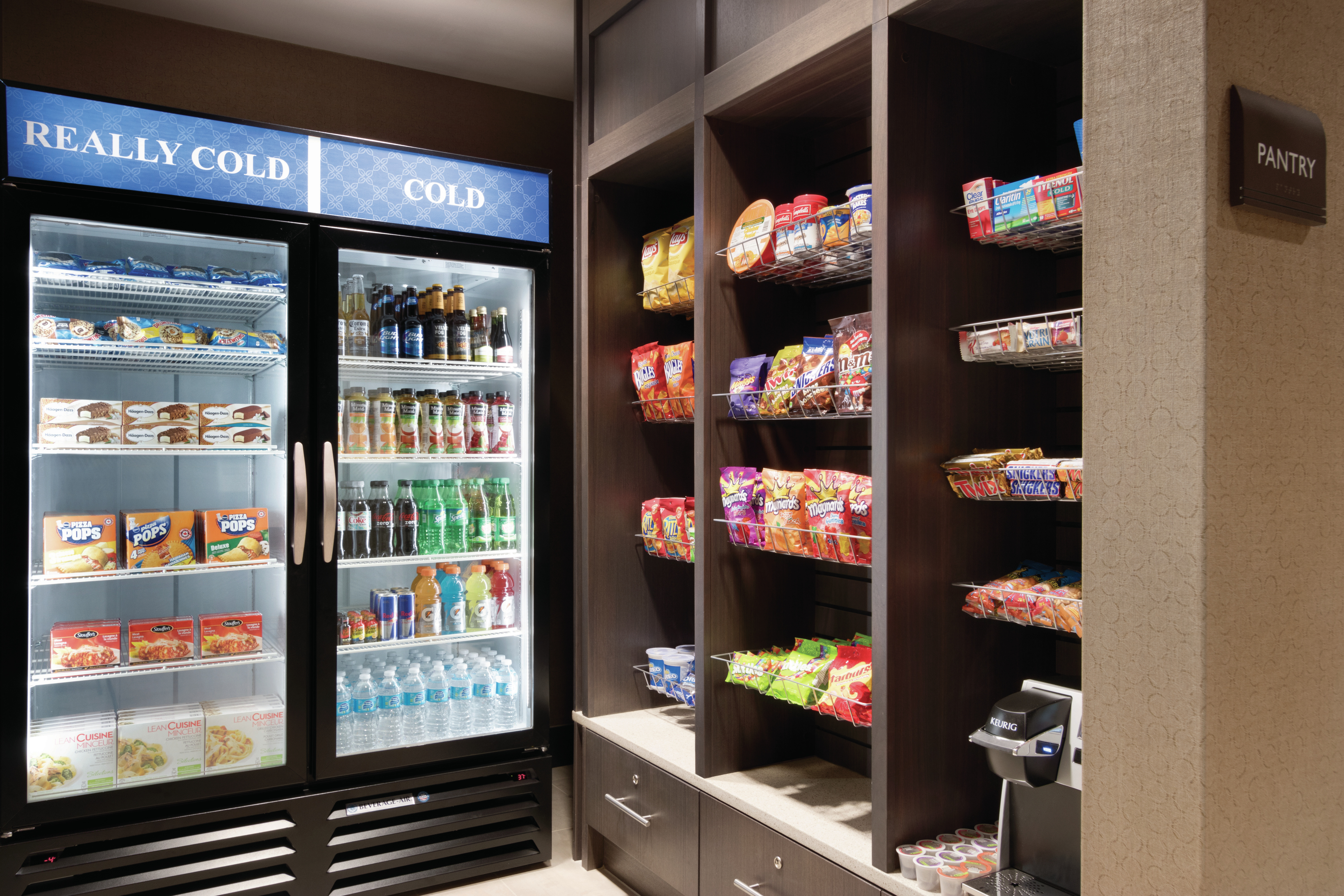 Snack Shop with Food and Cold Beverage Options 