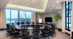 Trillium Boardroom with HDTV and Large Windows