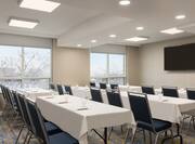 Humber Meeting Room with Classroom Seating and Wall Mounted Television