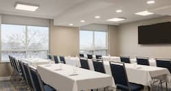Humber Meeting Room with Classroom Seating and Wall Mounted Television
