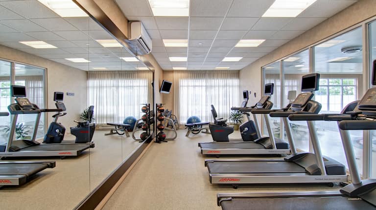 Fitness Centre with Treadmills and Recumbent Bikes