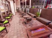 Patio Seating and Fireplace